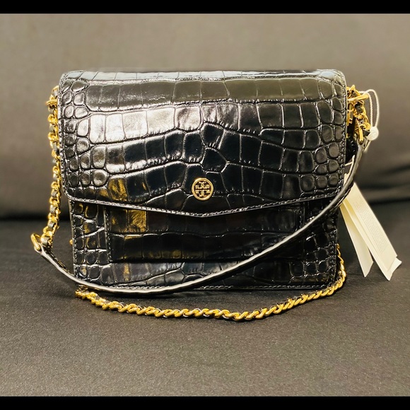 Tory Burch embossed double strap leather bag - Picture 8 of 16